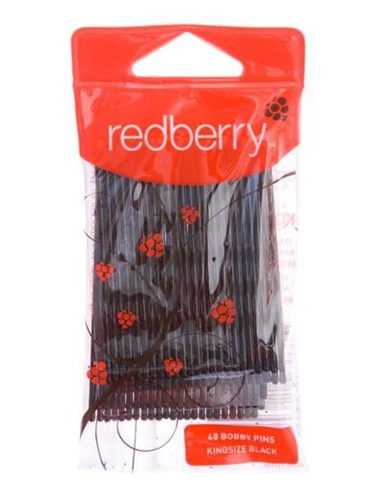 Redberry Kingsize Black Bobby Pins 48 Pack x 6