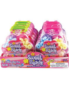 Kidsmania Perline dolci Candy Beads & String 28g x 12