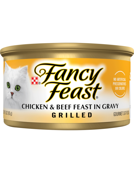 Fancy Feast Grillowany Kurczak i Wołowina W Sosie 85g x 1