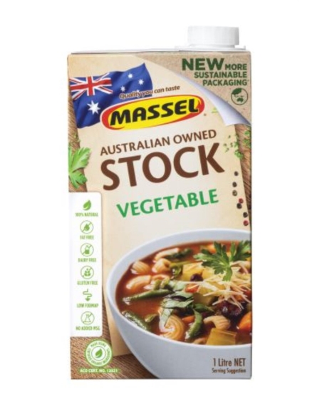Massel Vegetable Organic Liquid Stock 1ltr x 6