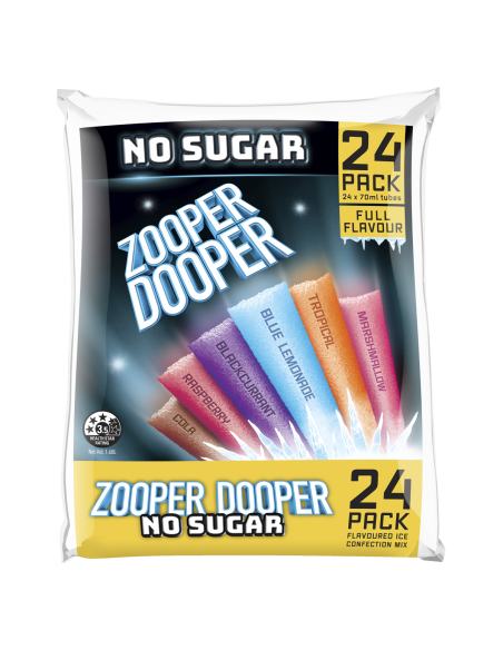 Zooper Dooper Aigua gel sense tubs de sucre 24 per 70ml x 6