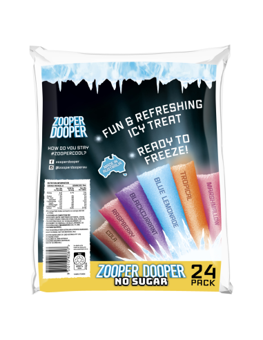 Zooper Dooper Glace d'eau Pas de tubes de sucre...