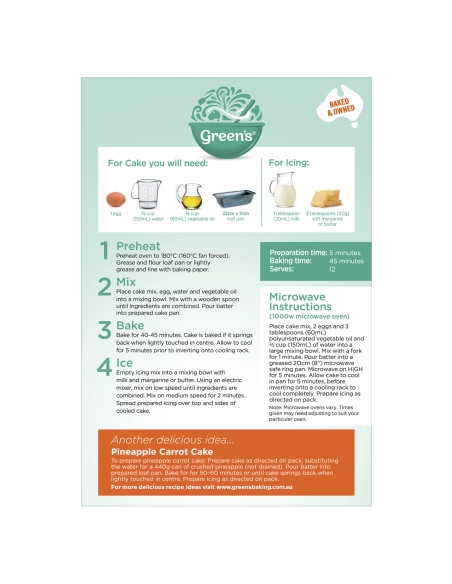 Greens Traditional Carrot Mix 470g x 1