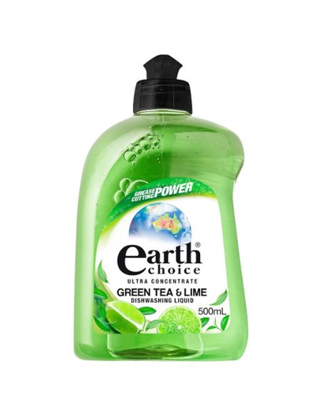 Earths Choice Flüssiges Geschirrspülmittelkonzentrat mit Grünem Tee und Limette, 500 ml x 1