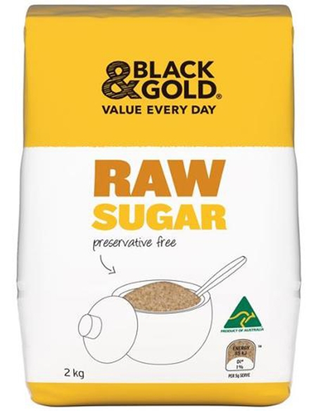 Black & Gold Raw Sugar 2kg x 1