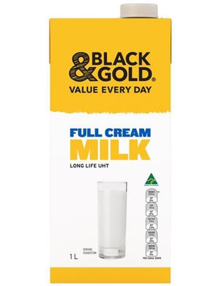 Black & Gold Milk Full Cream Long Life 1ltr x 1