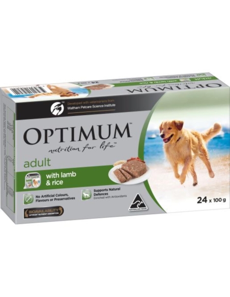 Optimum 羊肉和米饭狗粮 100g x 24