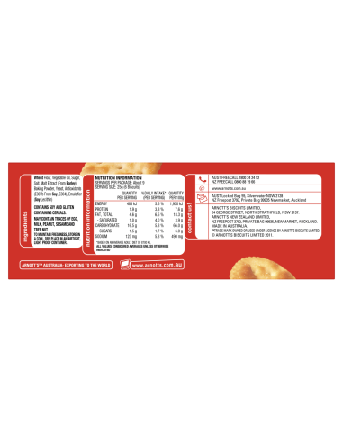 Arnotts Cracker Savoy Originali 225g x 1
