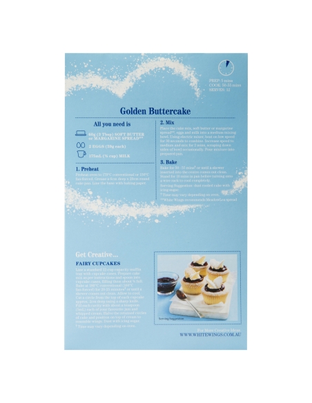 White Wings Mélange à gâteau au beurre doré Classics 340g x 1