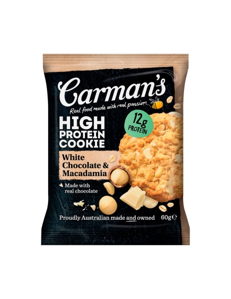 Carman's White Choc & Macadamia Protein Cookie 60g x 12
