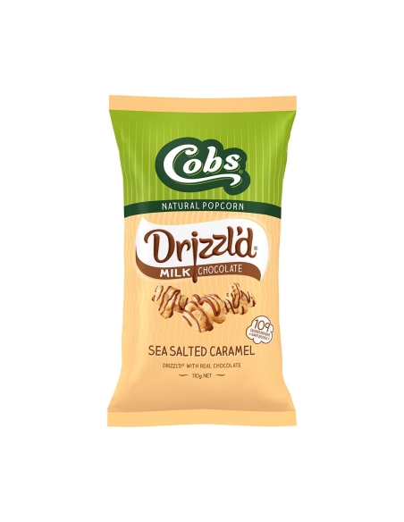 Cobs Drizzl'd Llet Xocolata ambalats de carbó de caramel 110g x 15
