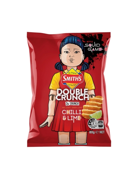 Smiths Double Crunch Red Light Light Light Chili i Lime 80g x 12