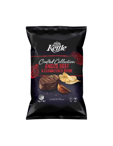 Kettle Angus boví i ceba caramel·litzada 70g x 12