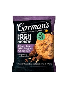 Carman High Protein Cookie Choc Chip With Belga Choc 60g...