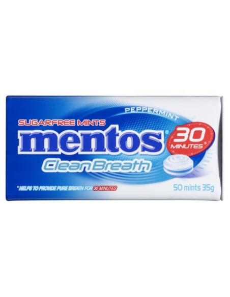 Mentos Peppermint Clean Breath 35g x 12