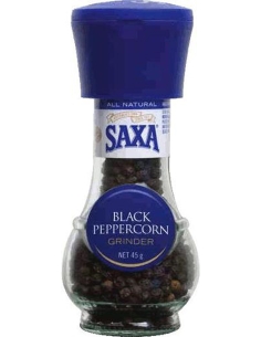 Saxa Black Peppercorn Grinder 45g x 1