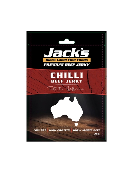 Jack's Czarna etykieta Premium Beef Jerky Chilli 35g x 8