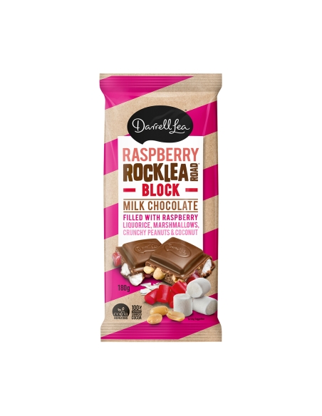 Darrell Lea Raspberry Rockela Block 170g x 12