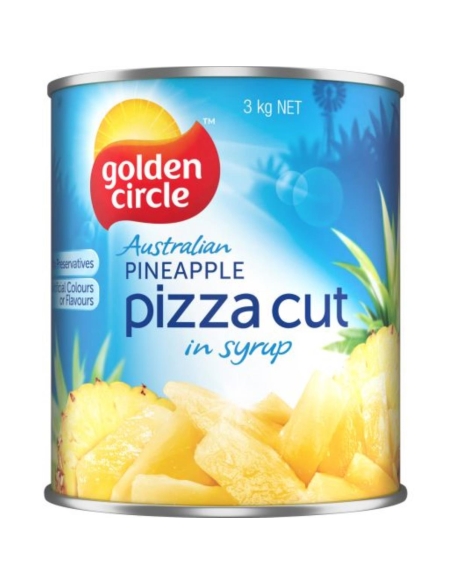 Golden Circle オーストラリアのパイナップルピザはシロップ3kg x 1で切れます