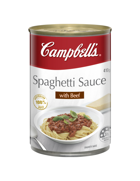 Campbell Soups Spaghetti Sauce Beef Bolognese 97% Fat Free 410g x 1