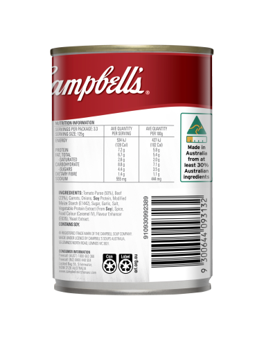Campbell Soups Salsa para espaguetis con carne...