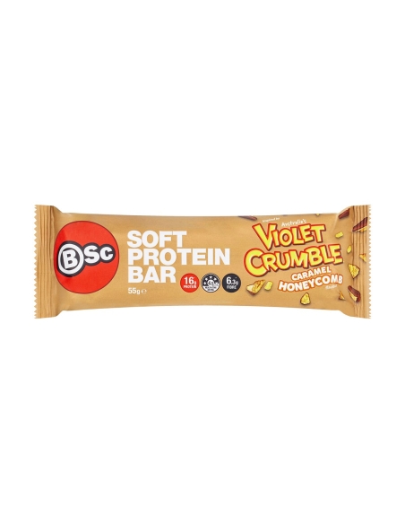 Bsc Soft Protein Bar Violet Crumble Caramel Honeycomb 55 g x 12