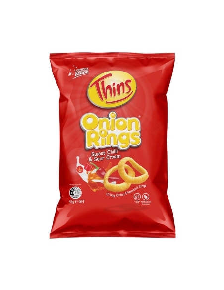 Thins Anelli di cipolla Dolce Chilli & Crema acida 45g x 12