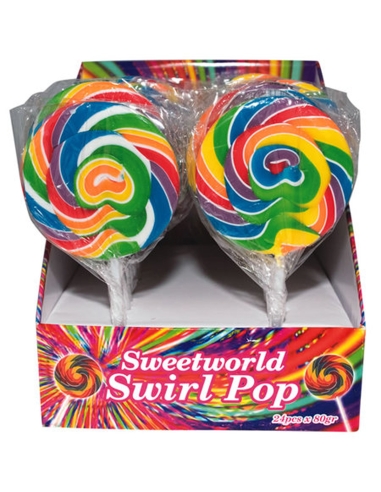 Sweetworld Rainbow Remolí pop 80g x 24