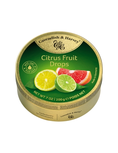 Cavendish & Harvey Citrus fruit gotes 200g x 10