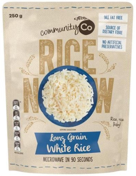Community Co Long Grain Microwaveable Rice 250g x 6
