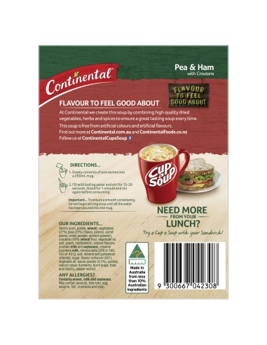 Continental Hearty Pea & Ham Cup-a-soup 2...
