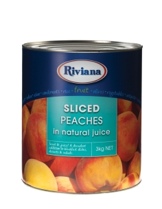 Riviana Pêches coupées 3kg x 3