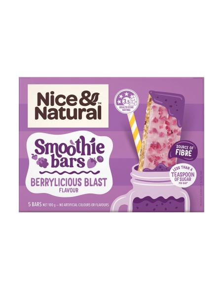 Nice & Natural Smoothie Bar Berrylicious 5 Pack 100g x 8