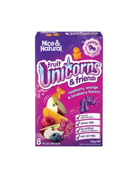 Nice & Natural Pack de fruites de raspaberro de taronja 8 136g x 12