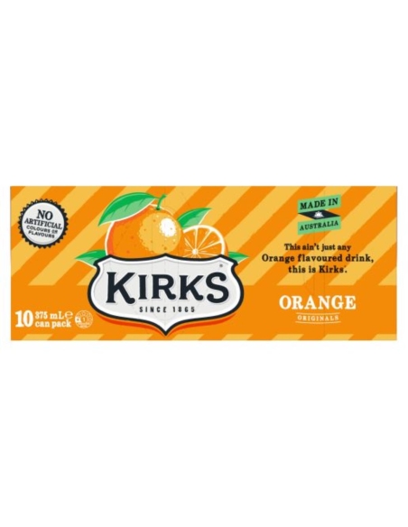 Kirks Orange Soft Drink Kann 375ml x 20