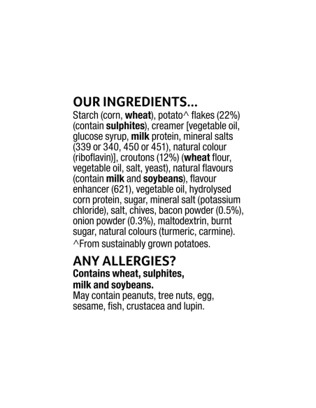 Continentale croutons, aardappel- en spekcup-a-soup, 2 porties, 50 g x 1