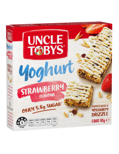 Uncle Toby Yoghurt Tops Strawberry Muesli Bar 185g x 1