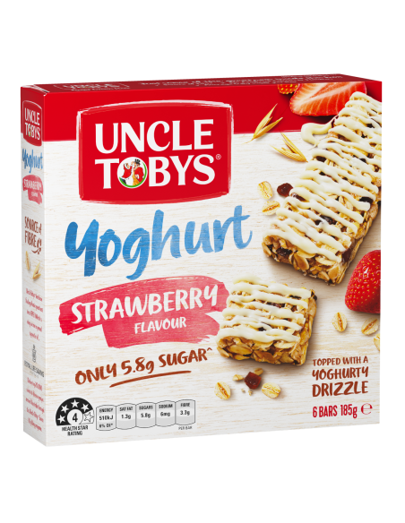 Uncle Toby Barre de muesli aux fraises et aux yaourts 185 g x 1