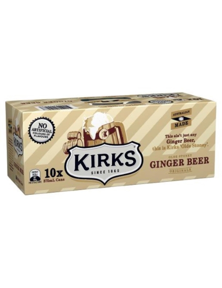 Kirks Ginger Beer 375m 10 Pack x 1
