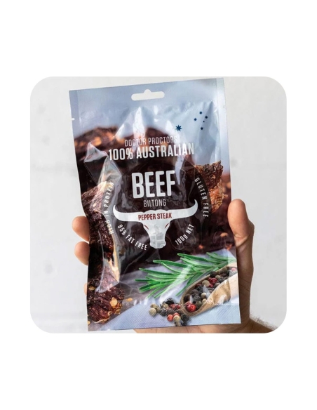 Dr Proctors Biltong di bistecca al pepe 100g x 12
