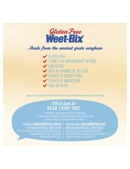Sanitarium 无麸质 Weet Bix 375 克 x 1