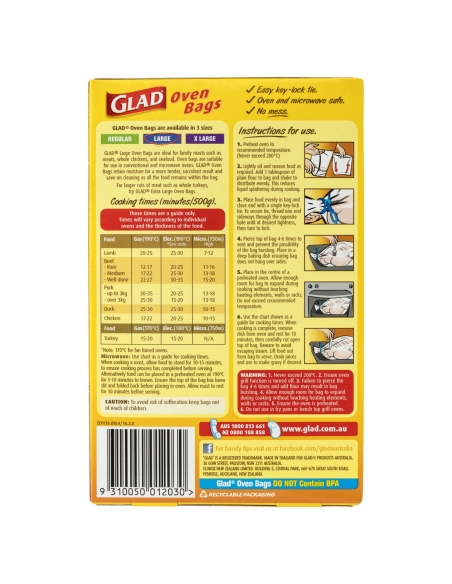 Glad Oven Bags Large 4's x 1