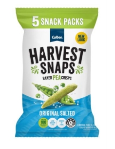 Harvest Snaps Lot de 5 petits pois originaux salés 18 g x 15