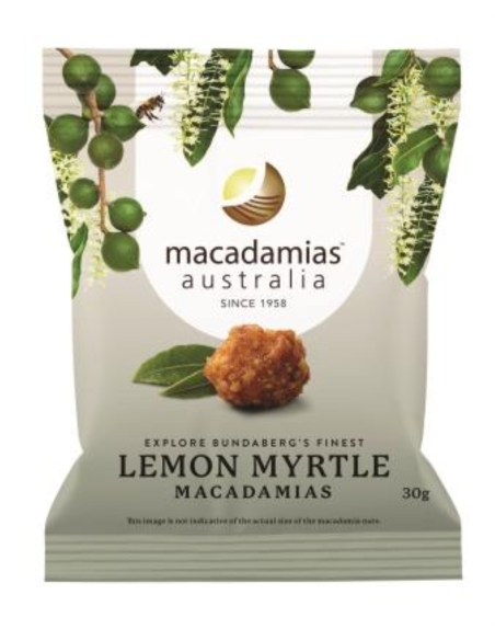 Macadamias Australia Macadamia Nuts Lemon Myrtle 30g x 8