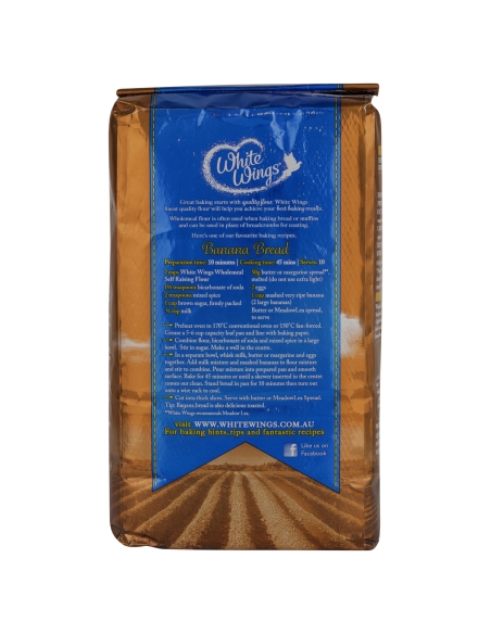 White Wings Volkoren zelfrijzend bakmeel 1kg x 1