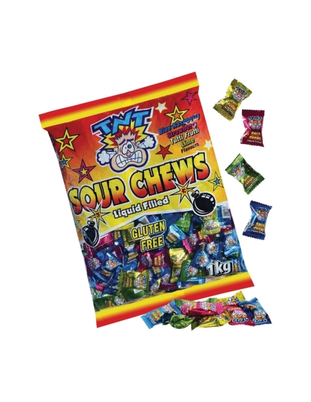 Tnt Sour Chews Liquid Fill 1kg x 1