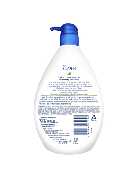 Dove Health Triple Moisturising Body Wash 1ltr x 1