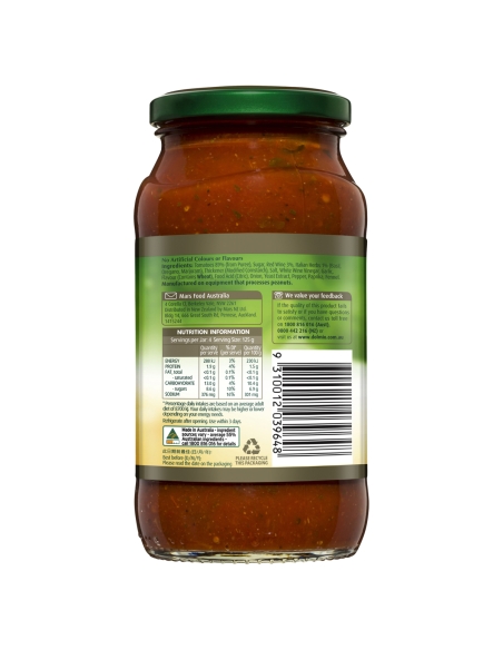 Dolmio Pasta Sauce vin rouge et herbe italienne 500g x 1