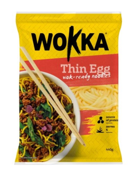 Wokka Noodle Dünne Eier Style Nudel 440g x 10