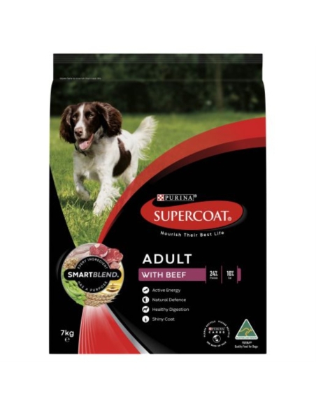 Purina Supercoat Dorośli mięso wołowe dla zwierząt domowych 7 kg x 1
